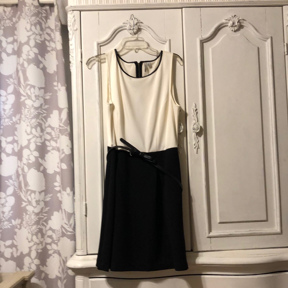 Black and cream dress size 12